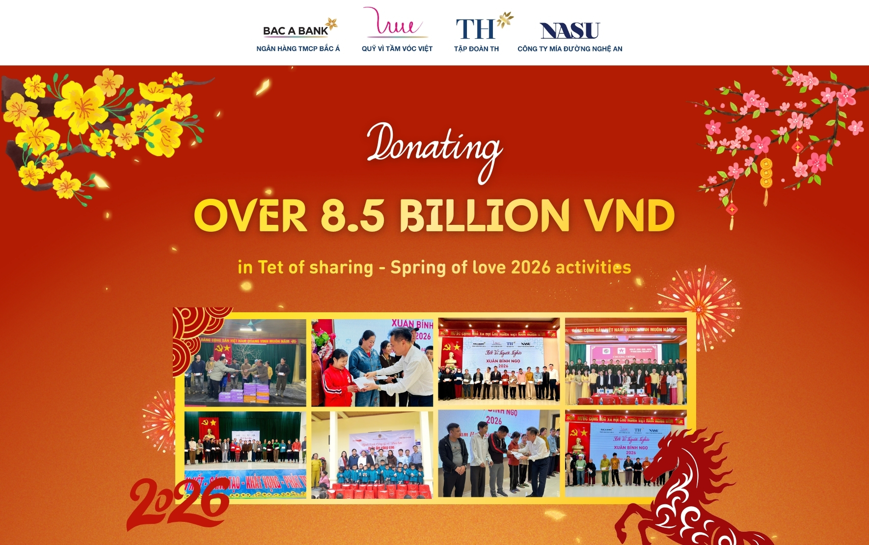 Donating over 8.5 billion VND in Tet of sharing - Spring of love 2026 activities